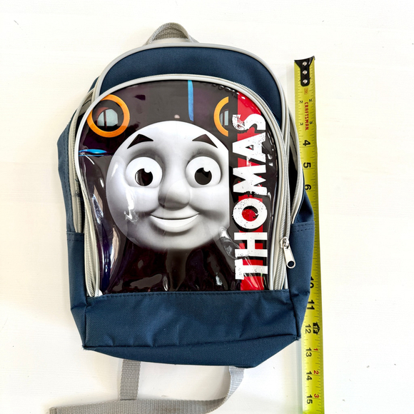 Thomas the Tank Engine Kids Mini Backpack Toddler School Bag Blue Grey - Picture 3 of 6